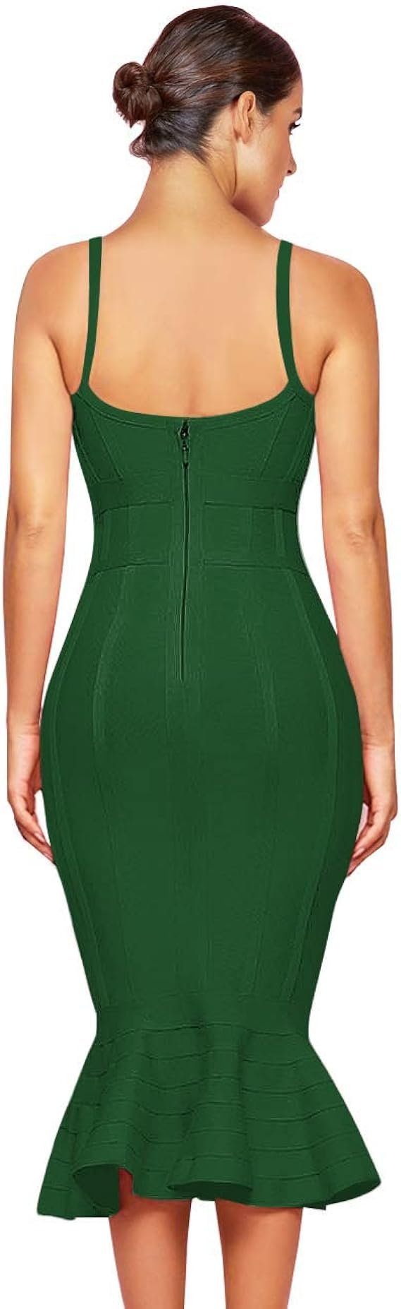 V Neck Bodycon Midi Cocktail Bandage Dress - Buy Now